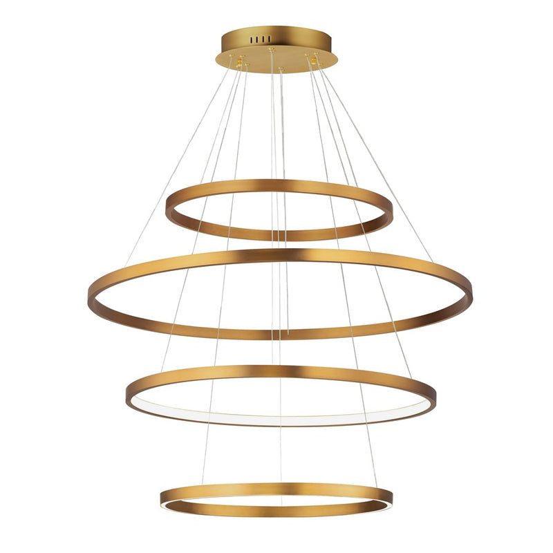 ET2 Lighting Groove 4-Tier Pendant/5CCT Select, Gold