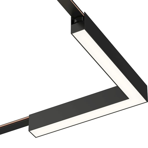 ET2 Lighting Continuum Track Light 1 Light Corner 90, Black