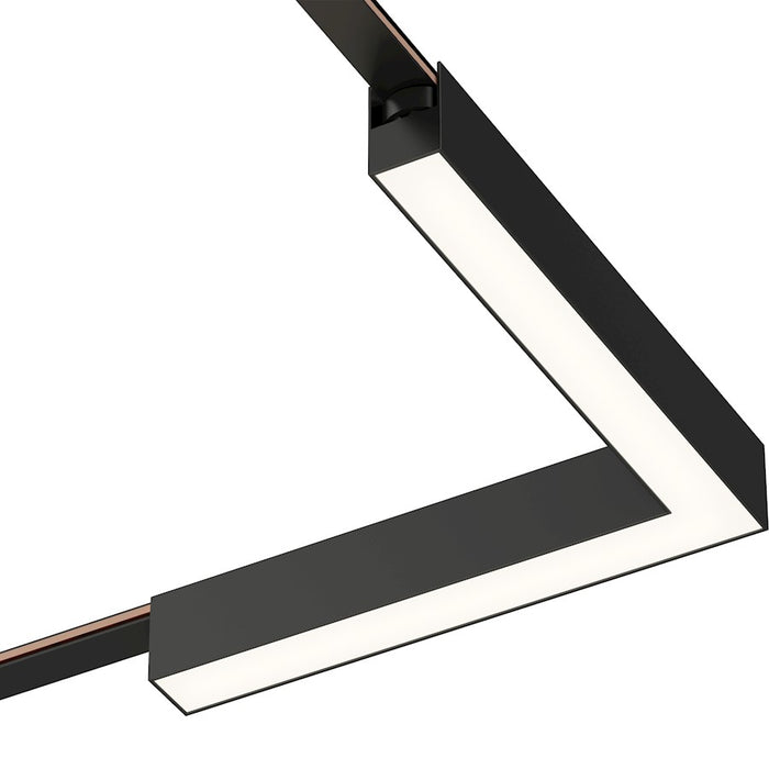 ET2 Lighting Continuum Track Light 1 Light Corner 90, Black