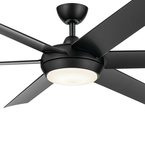 Kichler Mint 1 Light Ceiling Fan, Black/Etched Cased Opal