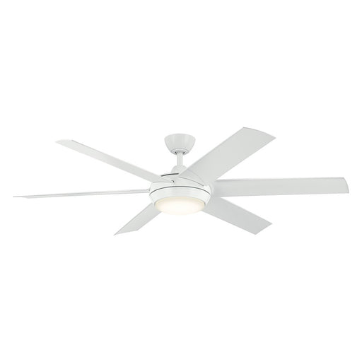 Kichler Mint 1 Light 60" Ceiling Fan, White/Satin Etched Cased Opal - 310260WH