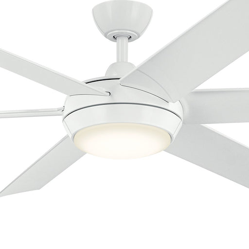 Kichler Mint 1 Light 60" Ceiling Fan, White/Satin Etched Cased Opal
