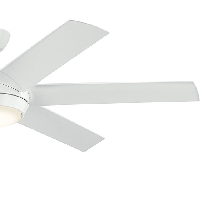 Kichler Mint 1 Light 60" Ceiling Fan, White/Satin Etched Cased Opal