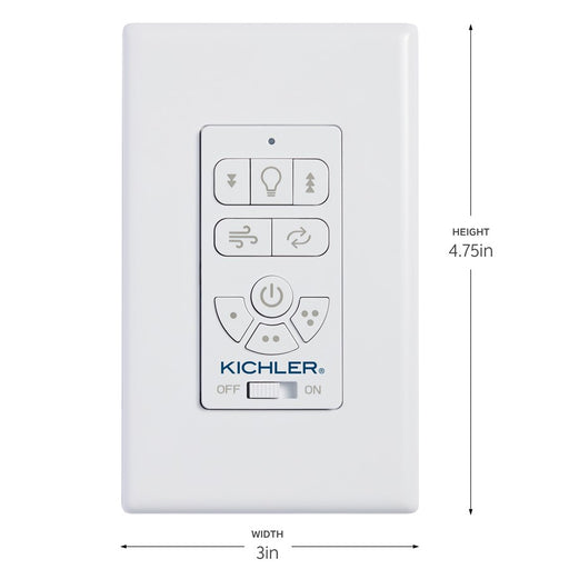 Kichler AC Standard Full Function Wall Remote Control, White
