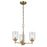 Kichler Winslow 3 Light Mini Chandelier, Natural Brass/Clear Seeded - 44029NBR