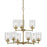 Kichler Winslow 9 Light Chandelier 2 Tier, Natural Brass/Clear Seeded