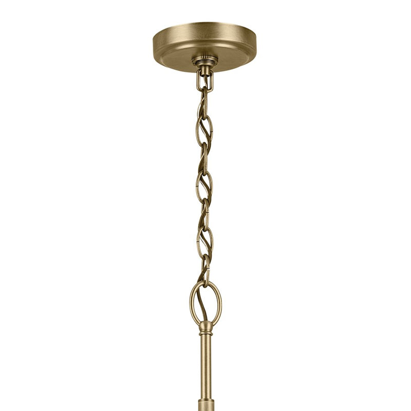 Kichler Winslow 9 Light Chandelier 2 Tier, Natural Brass/Clear Seeded