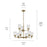 Kichler Winslow 9 Light Chandelier 2 Tier, Natural Brass/Clear Seeded