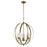 Kichler Winslow 3 Light Chandelier 1 Tier Medium, Brass/Clear Seeded - 44034NBR