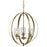 Kichler Winslow 3 Light Chandelier 1 Tier Medium, Brass/Clear Seeded