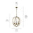Kichler Winslow 3 Light Chandelier 1 Tier Medium, Brass/Clear Seeded
