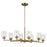 Kichler Winslow 8 Light Chandelier 1 Tier Small, Brass/Clear Seeded - 44035NBR