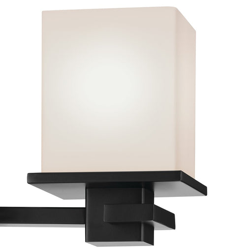 Kichler Tully 1 Light Wall Bracket, Black/Satin Etched Cased Opal
