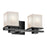Kichler Tully 2 Light Wall Mt Bath 2 Arm, Black/Etched Cased Opal - 45150BK