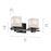 Kichler Tully 2 Light Wall Mt Bath 2 Arm, Black/Etched Cased Opal