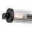 Kichler Azores 4 Light 24in Linear Bath Vanity | Industrial Black Steel & Clear Fluted Glass | Bathroom & Powder Room Vanity Light | Model 45649BK