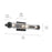 Kichler Azores 4 Light 24in Linear Bath Vanity | Industrial Black Steel & Clear Fluted Glass | Bathroom & Powder Room Vanity Light | Model 45649BK