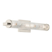 Kichler Azores 5 Light Linear Bath Large, Polished Nickel/Clear Fluted - 45650PN