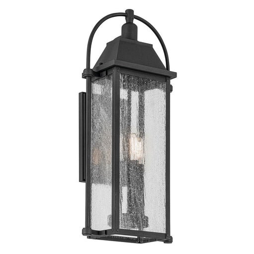 Kichler Harbor Row 3 Light Outdoor Wall Light, Medium, Black/Seed - 49715BKT
