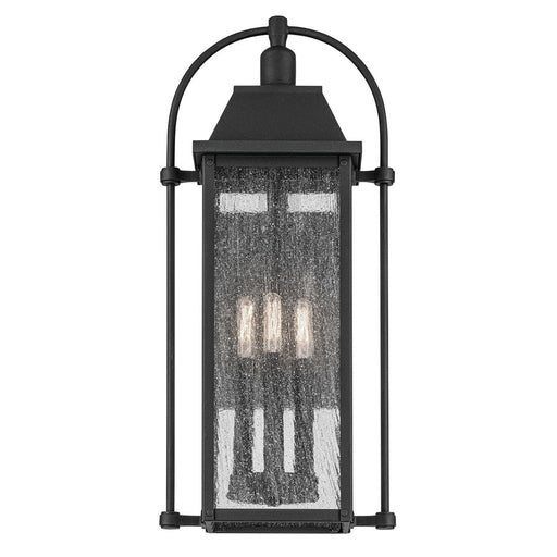 Kichler Harbor Row 3 Light Outdoor Wall Light, Medium, Black/Seed