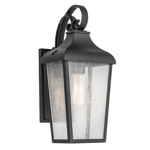 Kichler Forestdale 1 Light Outdoor Wall Light, Small, Black/Seed - 49735BKT