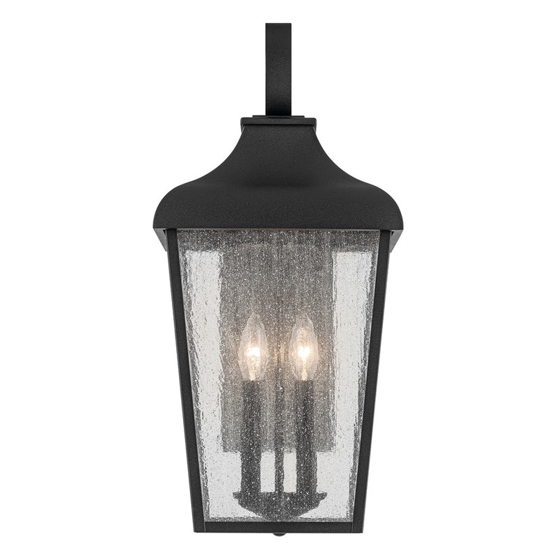 Kichler Forestdale 2 Light Outdoor Wall Light, Large, Black/Seed