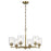 Kichler Winslow 6 Light Chandelier 1 Tier Large, Brass/Clear Seeded - 52616NBR