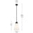 Kichler Marsailli 1 Light 19" Pendant, Black/Cased Opal