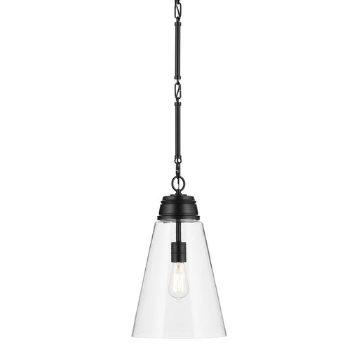 Kichler Marsailli 1 Light 19" Pendant, Black/Clear