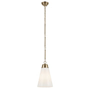 Kichler Marsailli 1 Light 19" Pendant, Champagne Bronze/Cased Opal - 52661CPZ