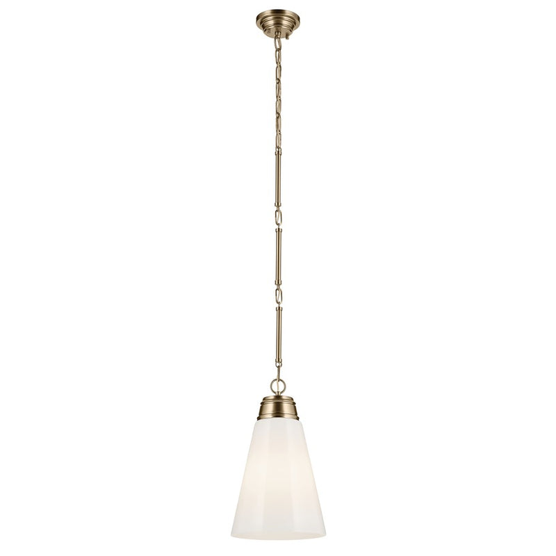 Kichler Marsailli 1 Light 19" Pendant, Champagne Bronze/Cased Opal - 52661CPZ
