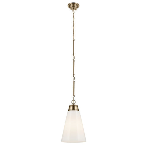 Kichler Marsailli 1 Light 19" Pendant, Champagne Bronze/Cased Opal - 52661CPZ