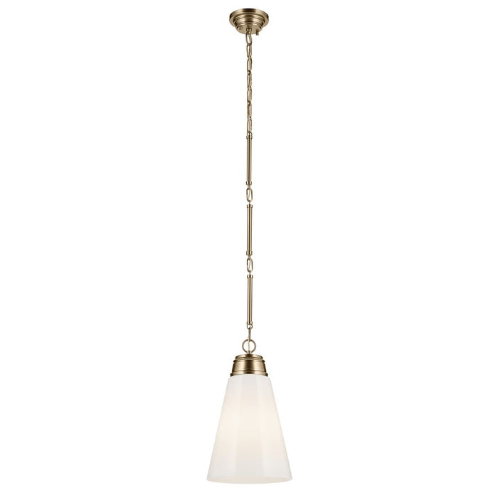 Kichler Marsailli 1 Light 19" Pendant, Champagne Bronze/Cased Opal - 52661CPZ