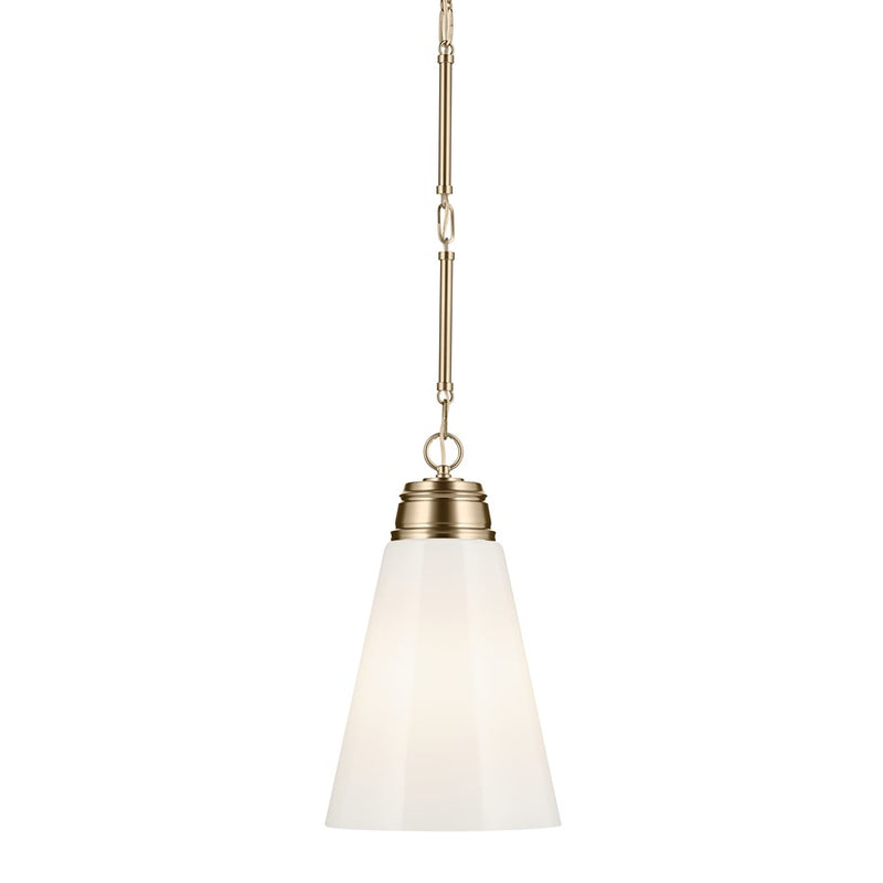 Kichler Marsailli 1 Light 19" Pendant, Champagne Bronze/Cased Opal