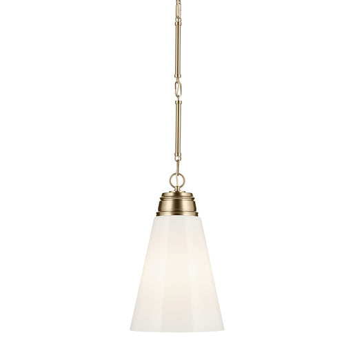 Kichler Marsailli 1 Light 19" Pendant, Champagne Bronze/Cased Opal