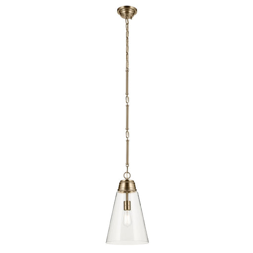 Kichler Marsailli 1 Light 19" Pendant, Champagne Bronze/Clear - 52661CPZCLR