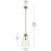 Kichler Marsailli 1 Light 19" Pendant, Champagne Bronze/Clear