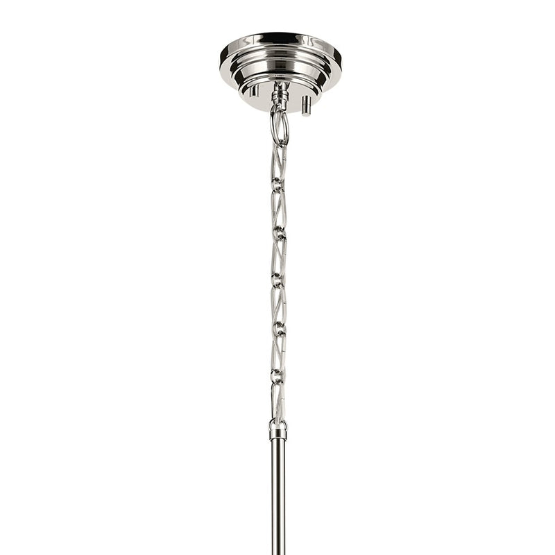 Kichler Marsailli 1 Light 19" Pendant, Polished Nickel/Cased Opal