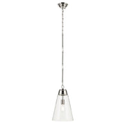 Kichler Marsailli 1 Light 19" Pendant, Polished Nickel/Clear - 52661PNCLR