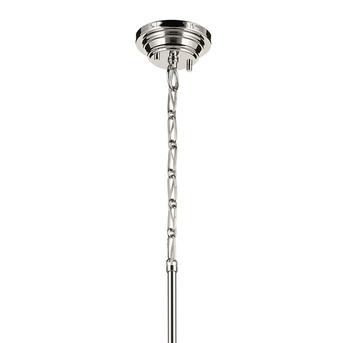 Kichler Marsailli 1 Light 19" Pendant, Polished Nickel/Clear
