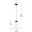 Kichler Marsailli 1 Light 20" Pendant, Black/Cased Opal