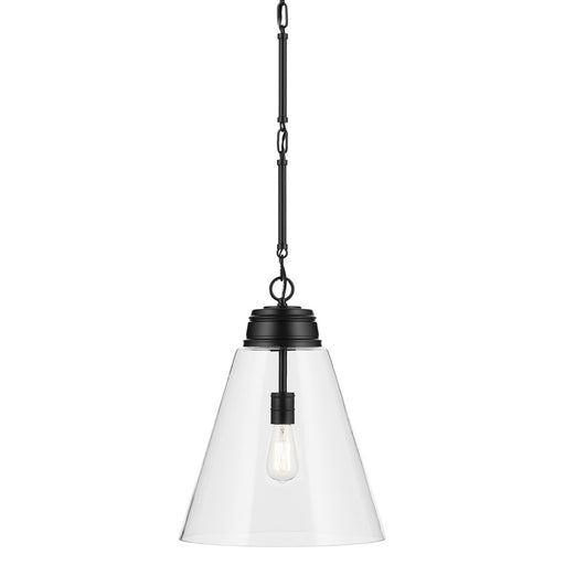 Kichler Marsailli 1 Light 20" Pendant, Black/Clear