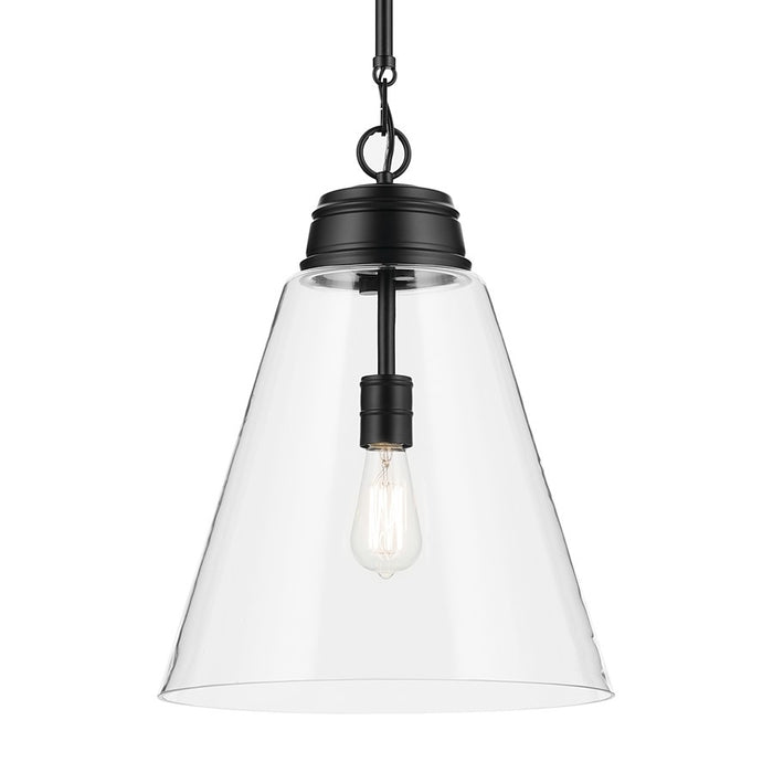 Kichler Marsailli 1 Light 20" Pendant, Black/Clear