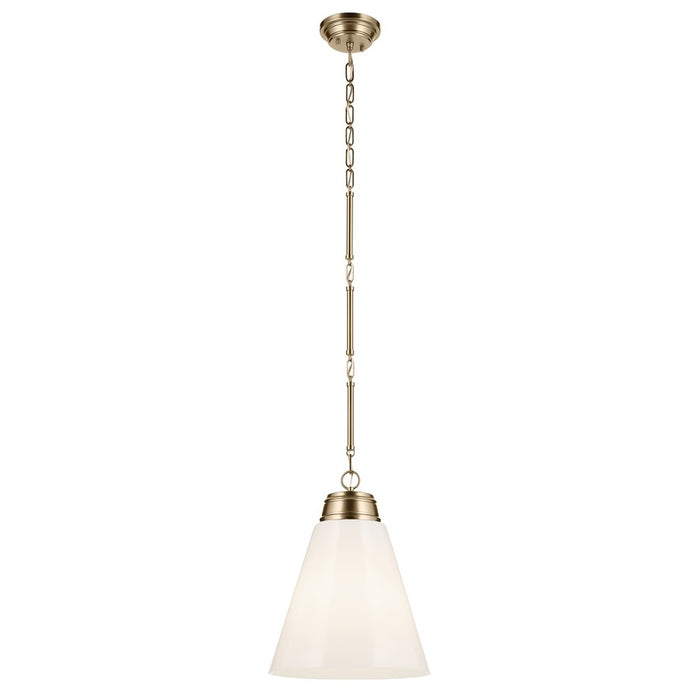 Kichler Marsailli 1 Light 20" Pendant, Champagne Bronze/Cased Opal - 52662CPZ
