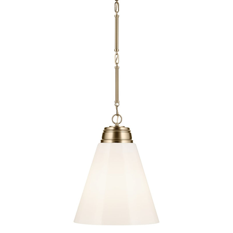 Kichler Marsailli 1 Light 20" Pendant, Champagne Bronze/Cased Opal