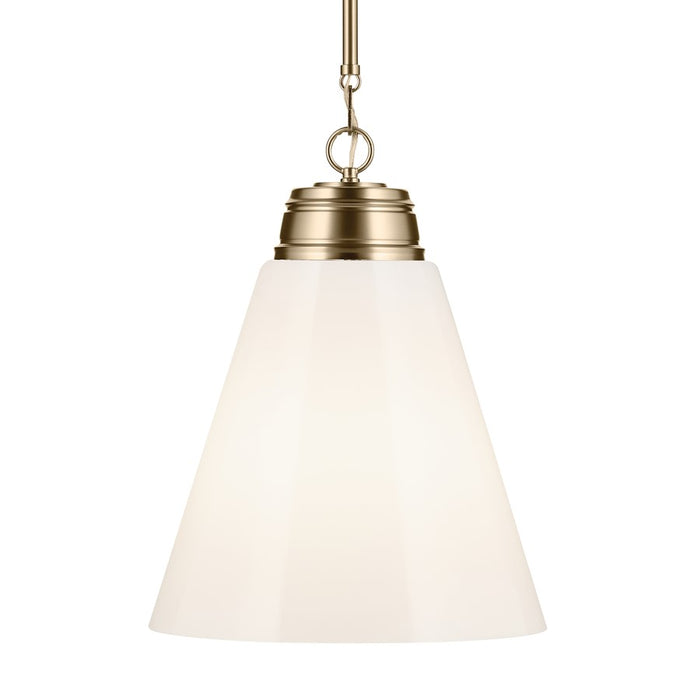 Kichler Marsailli 1 Light 20" Pendant, Champagne Bronze/Cased Opal
