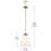 Kichler Marsailli 1 Light 20" Pendant, Champagne Bronze/Cased Opal
