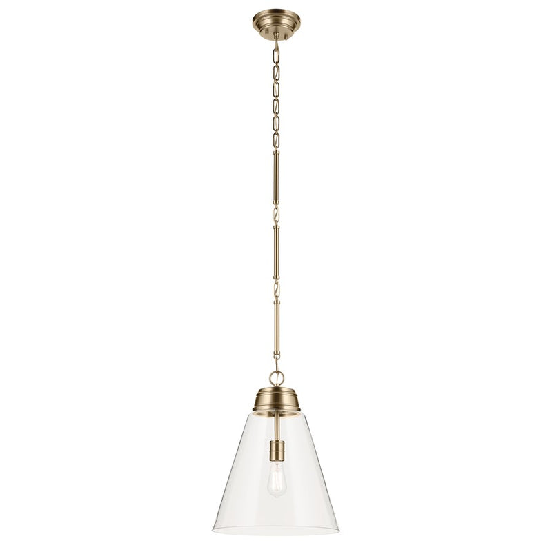 Kichler Marsailli 1 Light 20" Pendant, Champagne Bronze/Clear - 52662CPZCLR