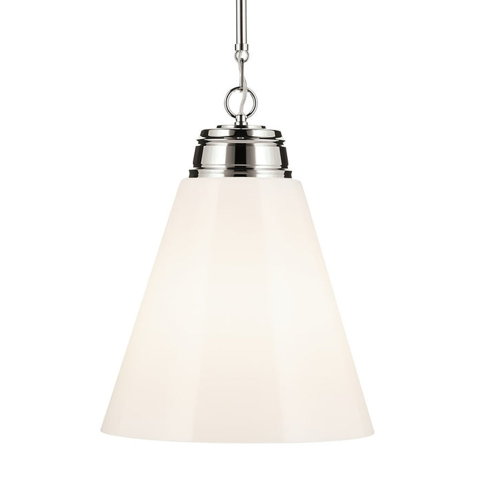 Kichler Marsailli 1 Light 20" Pendant, Polished Nickel/Cased Opal