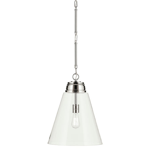 Kichler Marsailli 1 Light 20" Pendant, Polished Nickel/Clear